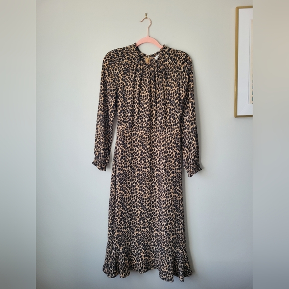 J. Crew Dresses & Skirts - J. Crew Leopard Midi Dress